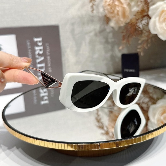 Prada White and Black Sunglasses main image 4